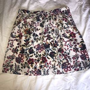 Floral print skater skirt